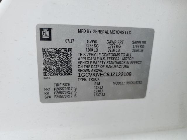 2018 CHEVROLET SILVERADO K1500 1GCVKNEC9JZ122109