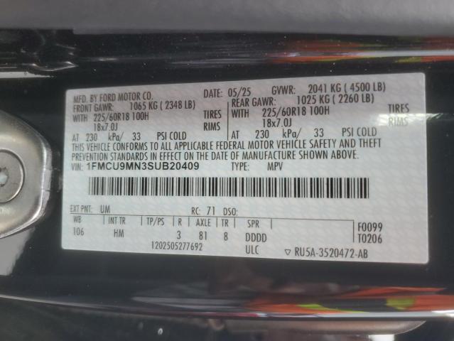 2025 FORD ESCAPE ST LINE 1FMCU9MN3SUB20409