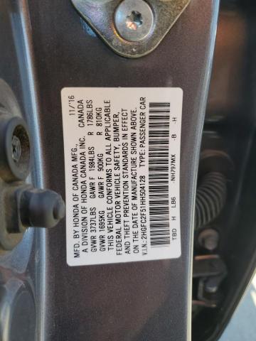 2017 HONDA CIVIC LX 2HGFC2F51HH504128