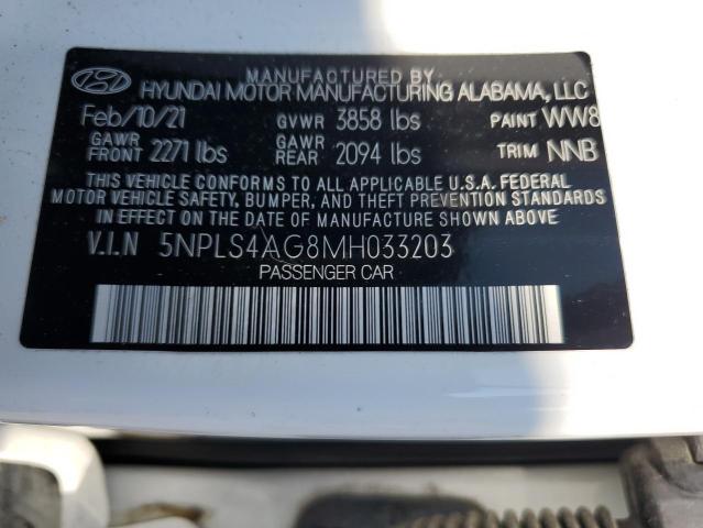 2021 HYUNDAI ELANTRA SEL - 5NPLS4AG8MH033203