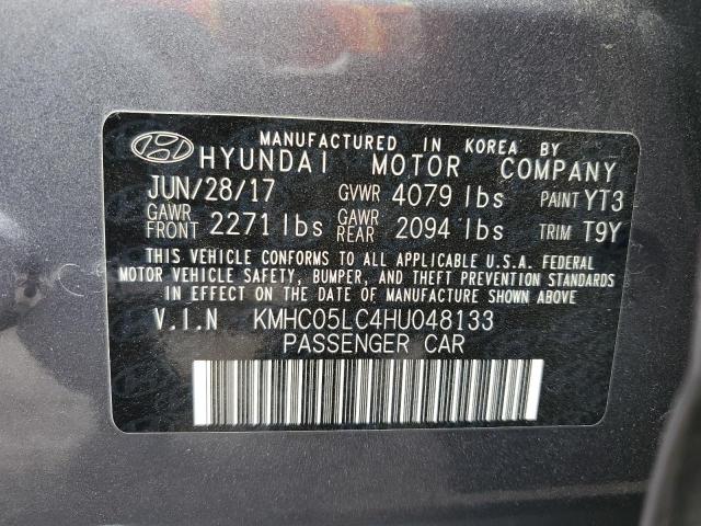 2017 HYUNDAI IONIQ LIMI KMHC05LC4HU048133