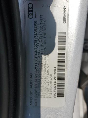 2016 AUDI A6 PREMIUM WAUFGAFCXGN159941