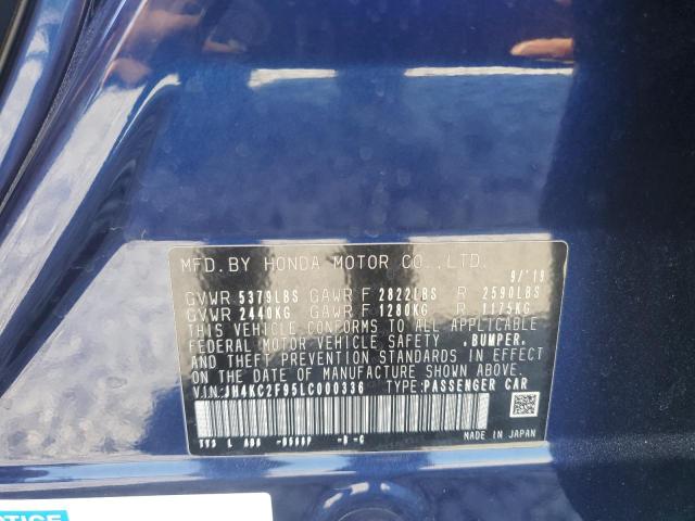 2020 ACURA RLX SPORT HYBRID ADVANCE JH4KC2F95LC000336