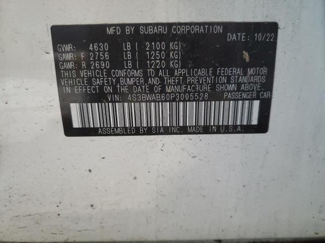 2023 SUBARU LEGACY 4S3BWAB60P3005528