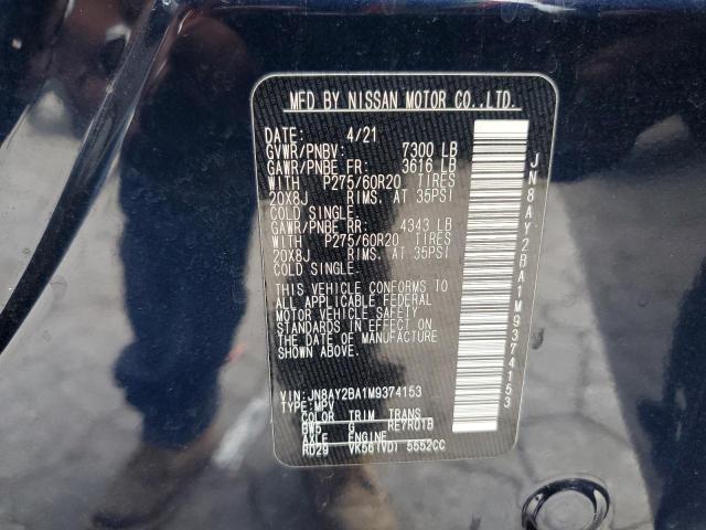 2021 NISSAN ARMADA SL JN8AY2BA1M9374153