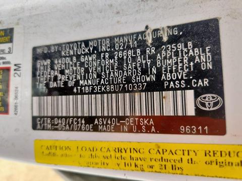 2011 TOYOTA CAMRY BASE - 4T1BF3EK8BU710337