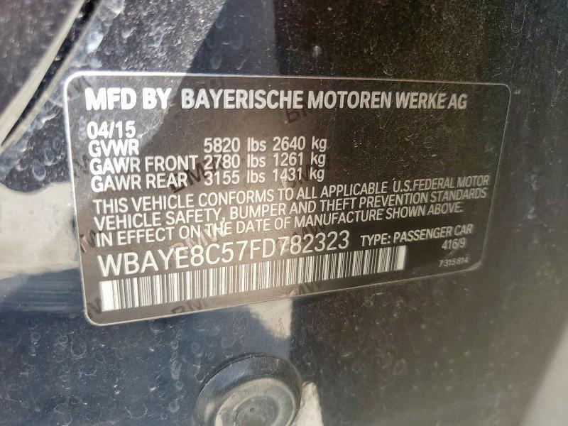2015 BMW 750 LI WBAYE8C57FD782323
