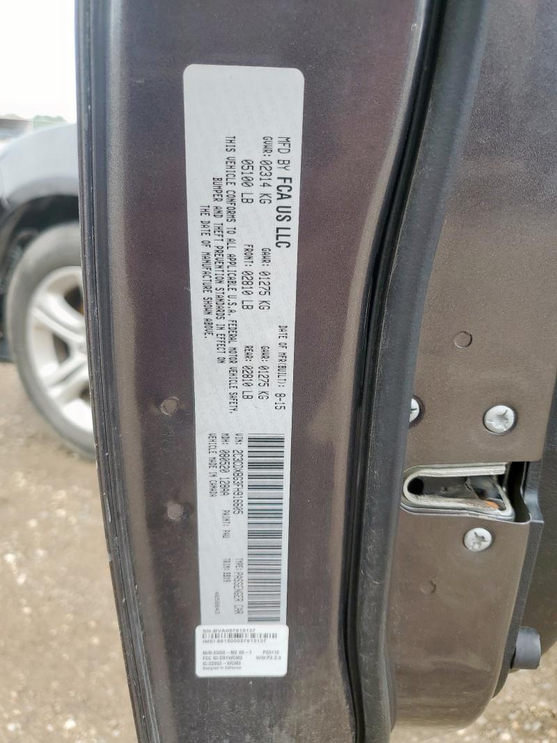 2015 DODGE CHARGER SE 2C3CDXBG3FH916605