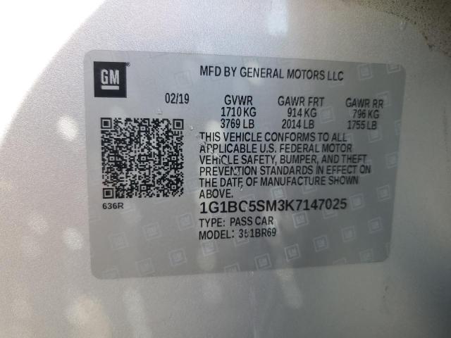 2019 CHEVROLET CRUZE LS 1G1BC5SM3K7147025