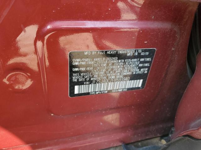 2015 SUBARU FORESTER 2 JF2SJADC2FH593940