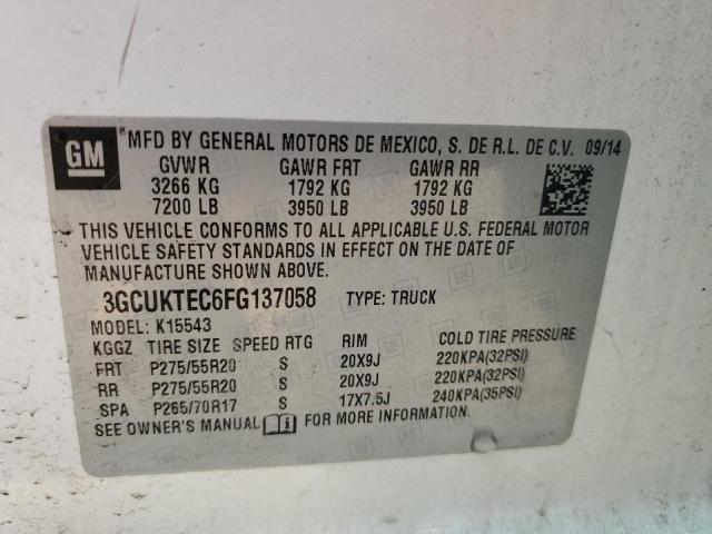 2015 CHEVROLET SILVERADO 3GCUKTEC6FG137058