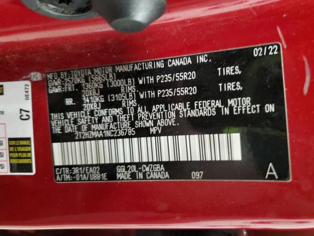 2022 LEXUS RX 350 2T2HZMAA1NC236785