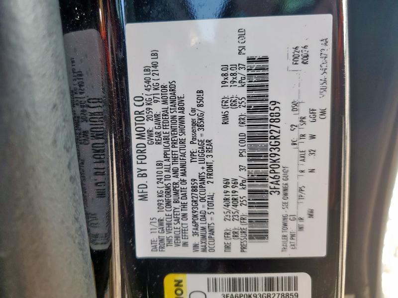2016 FORD FUSION TIT - 3FA6P0K93GR278859