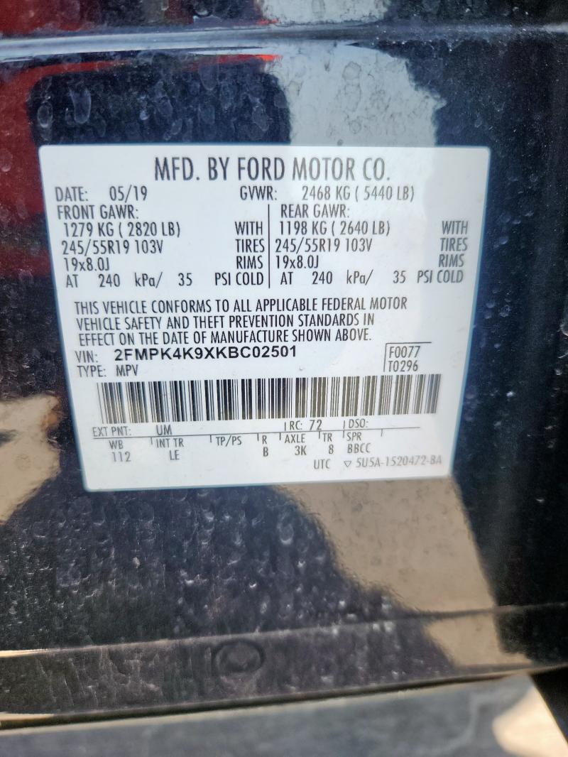2019 FORD EDGE TITAN - 2FMPK4K9XKBC02501