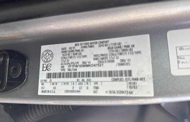 2021 FORD F150 SUPERCREW - 1FTFW1E88MKD47521