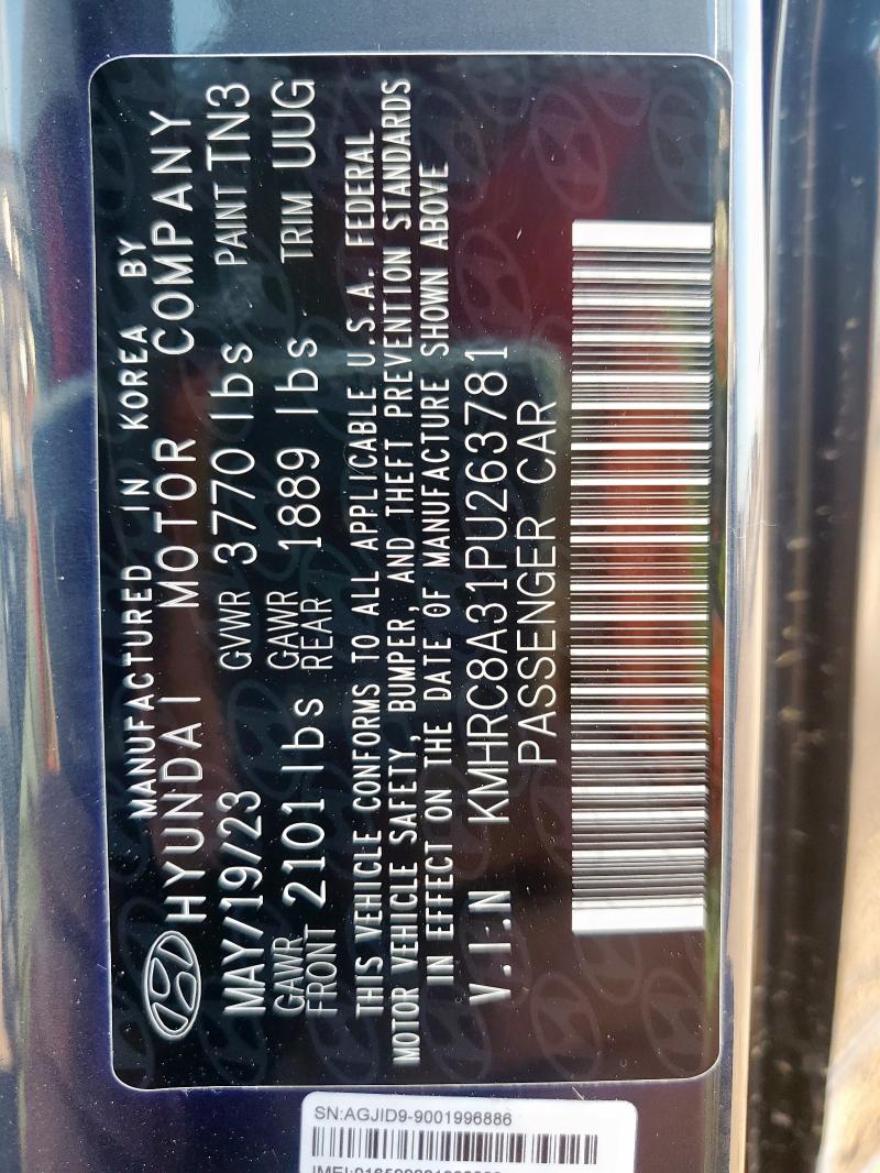 2023 HYUNDAI VENUE SEL KMHRC8A31PU263781