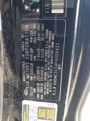2015 KIA SEDONA EX KNDMC5C14F6036421