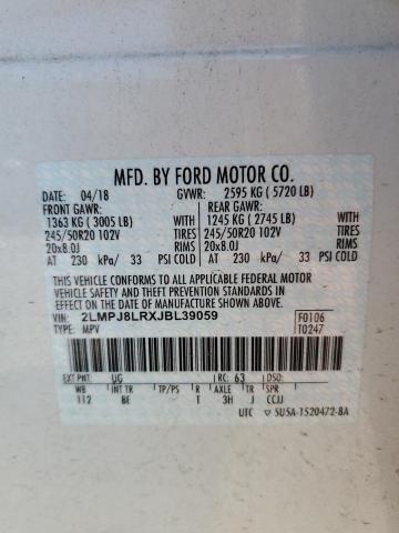 2018 LINCOLN MKX RESERV - 2LMPJ8LRXJBL39059