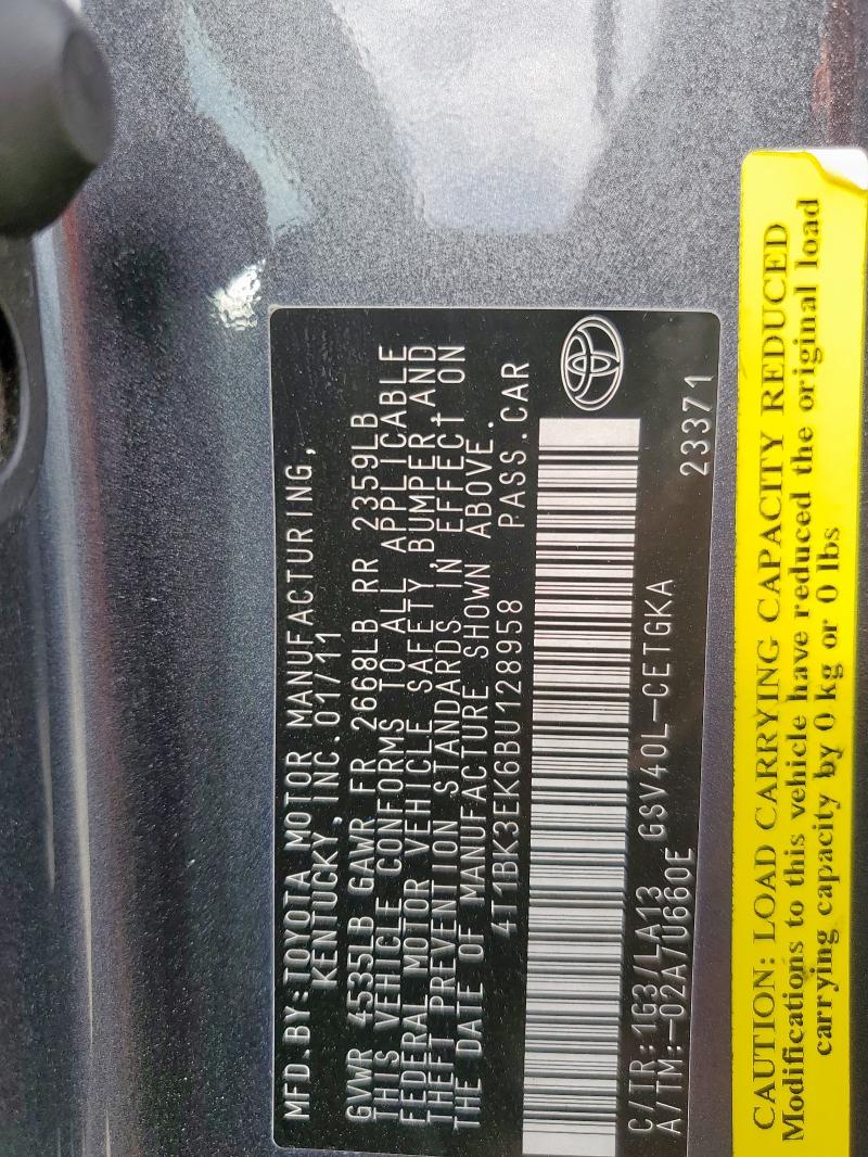 2011 TOYOTA CAMRY SE - 4T1BK3EK6BU128958