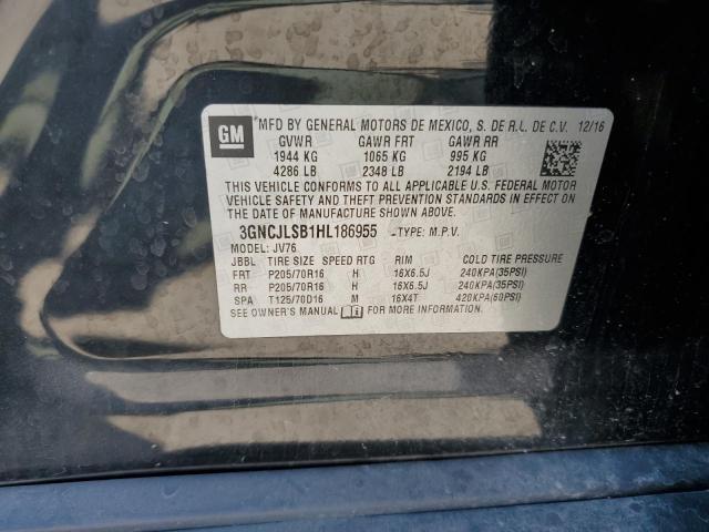 2017 CHEVROLET TRAX 1LT 3GNCJLSB1HL186955