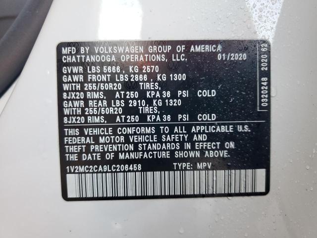 2020 VOLKSWAGEN ATLAS CROS 1V2MC2CA9LC206458