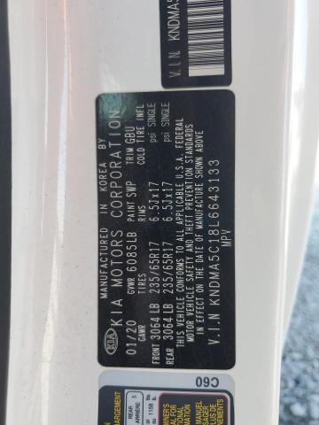 2020 KIA SEDONA L KNDMA5C18L6643133