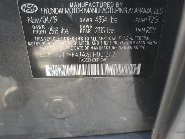 2020 HYUNDAI SONATA SEL 5NPEF4JA6LH001342