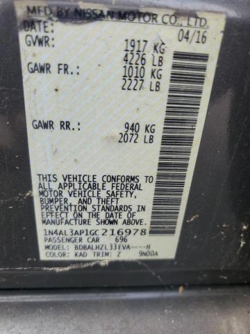 2016 NISSAN ALTIMA 2.5 1N4AL3AP1GC216978