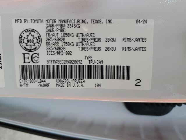 2024 TOYOTA TUNDRA CRE - 5TFMA5EC2RX028692