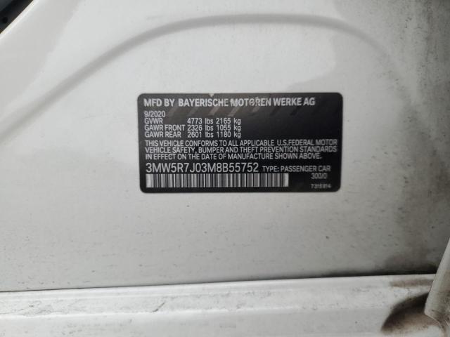 2021 BMW 330XI - 3MW5R7J03M8B55752