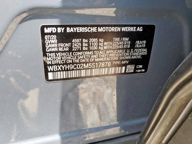 2021 BMW X2 SDRIVE28I WBXYH9C02M5S17878
