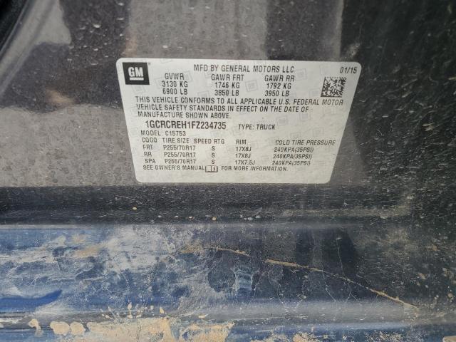 2015 CHEVROLET SILVERADO C1500 LT 1GCRCREH1FZ234735