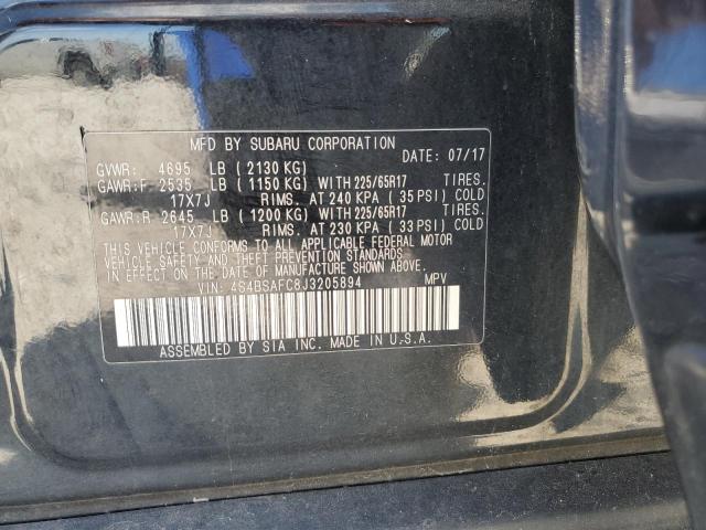 2018 SUBARU OUTBACK 2. 4S4BSAFC8J3205894