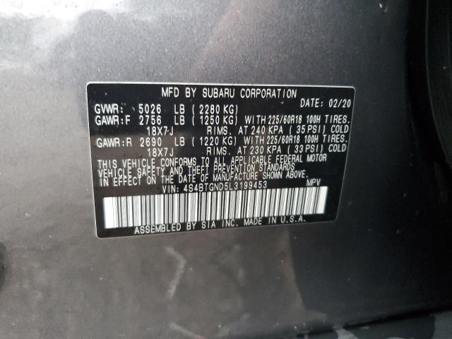2020 SUBARU OUTBACK LI 4S4BTGND5L3199453