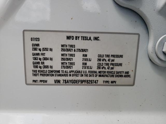 2023 TESLA MODEL Y 7SAYGDEF9PF829747