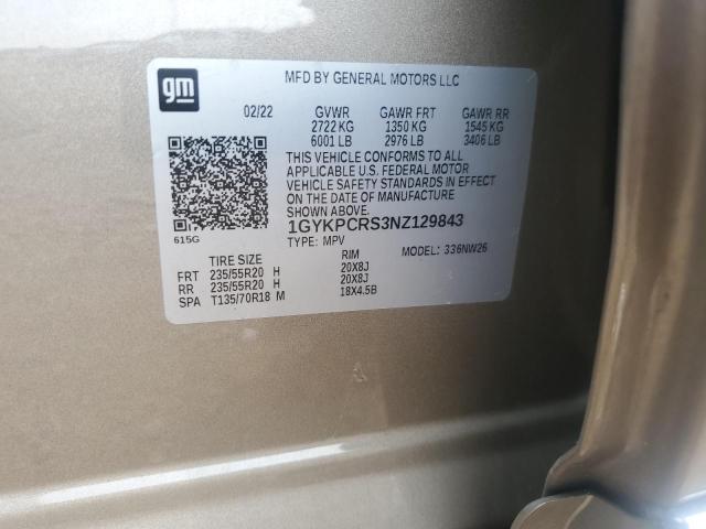 2022 CADILLAC XT6 PREMIUM LUXURY 1GYKPCRS3NZ129843