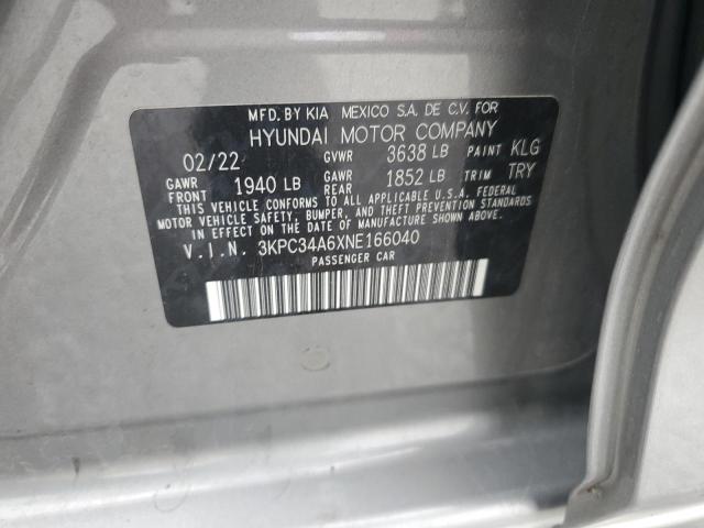 2022 HYUNDAI ACCENT LIMITED - 3KPC34A6XNE166040