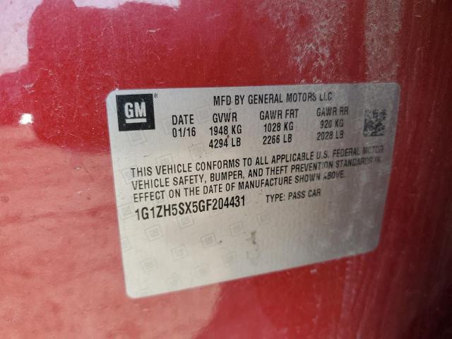 2016 CHEVROLET MALIBU PRE 1G1ZH5SX5GF204431