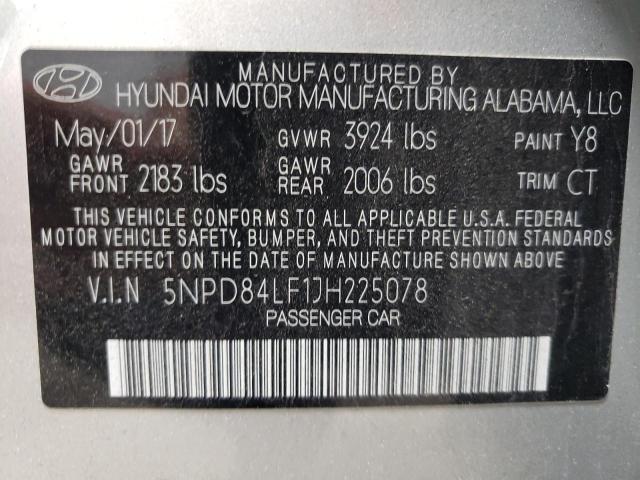 2018 HYUNDAI ELANTRA SE - 5NPD84LF1JH225078