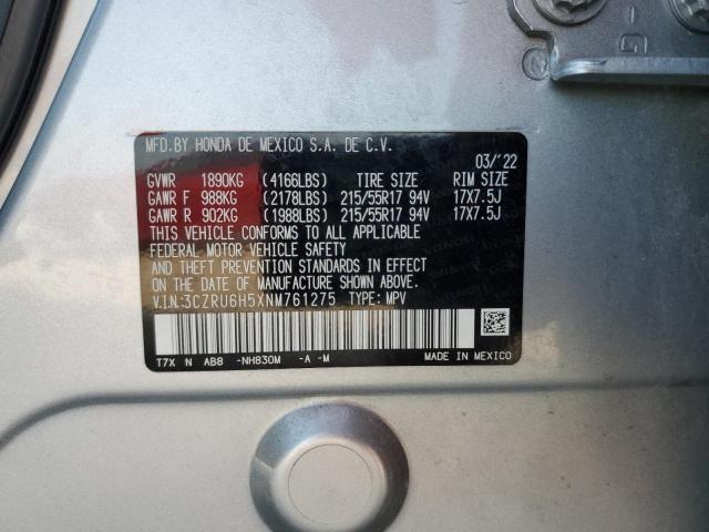 2022 HONDA HR-V EX 3CZRU6H5XNM761275