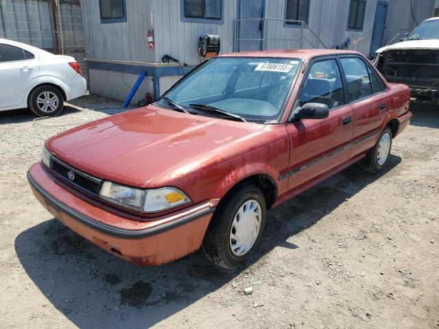 TOYOTA COROLLA DL 1991 red  gas 1NXAE94A0MZ235179 photo #1