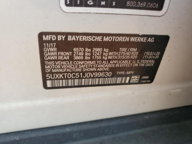 2018 BMW X5 XDR40E 5UXKT0C51J0V99630