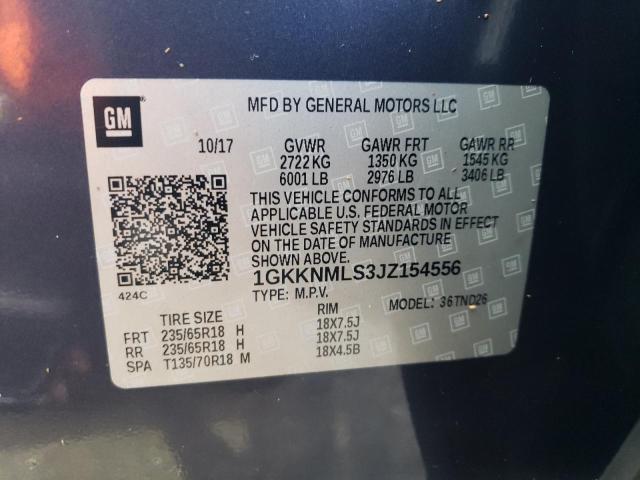 2018 GMC ACADIA SLT 1GKKNMLS3JZ154556