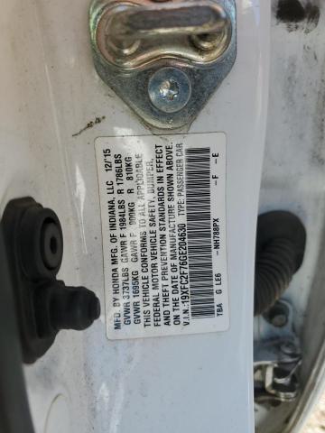 2016 HONDA CIVIC EX 19XFC2F76GE204630