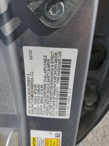 2022 HONDA ACCORD SPORT 1HGCV1F30NA037171