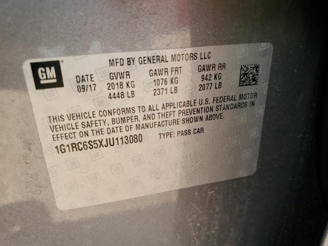 2018 CHEVROLET VOLT LT - 1G1RC6S5XJU113080