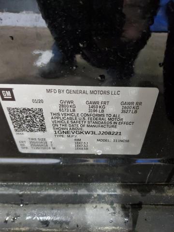 2020 CHEVROLET TRAVERSE LT 1GNEVGKW3LJ208221