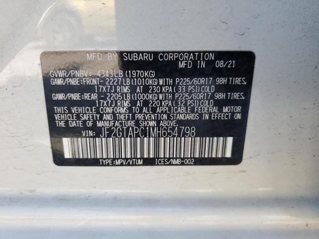 2021 SUBARU CROSSTREK JF2GTAPC1MH654798