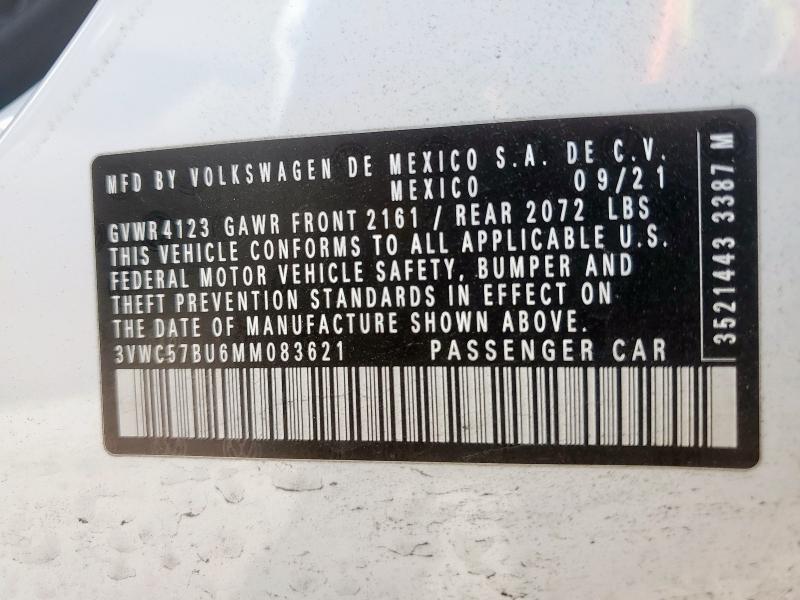 2021 VOLKSWAGEN JETTA S - 3VWC57BU6MM083621