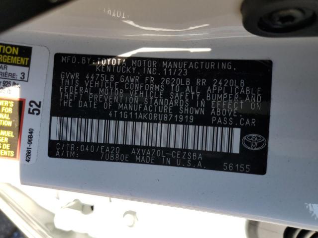 2024 TOYOTA CAMRY SE N 4T1G11AK0RU871919